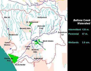 Ballona Creek Watershed Map
